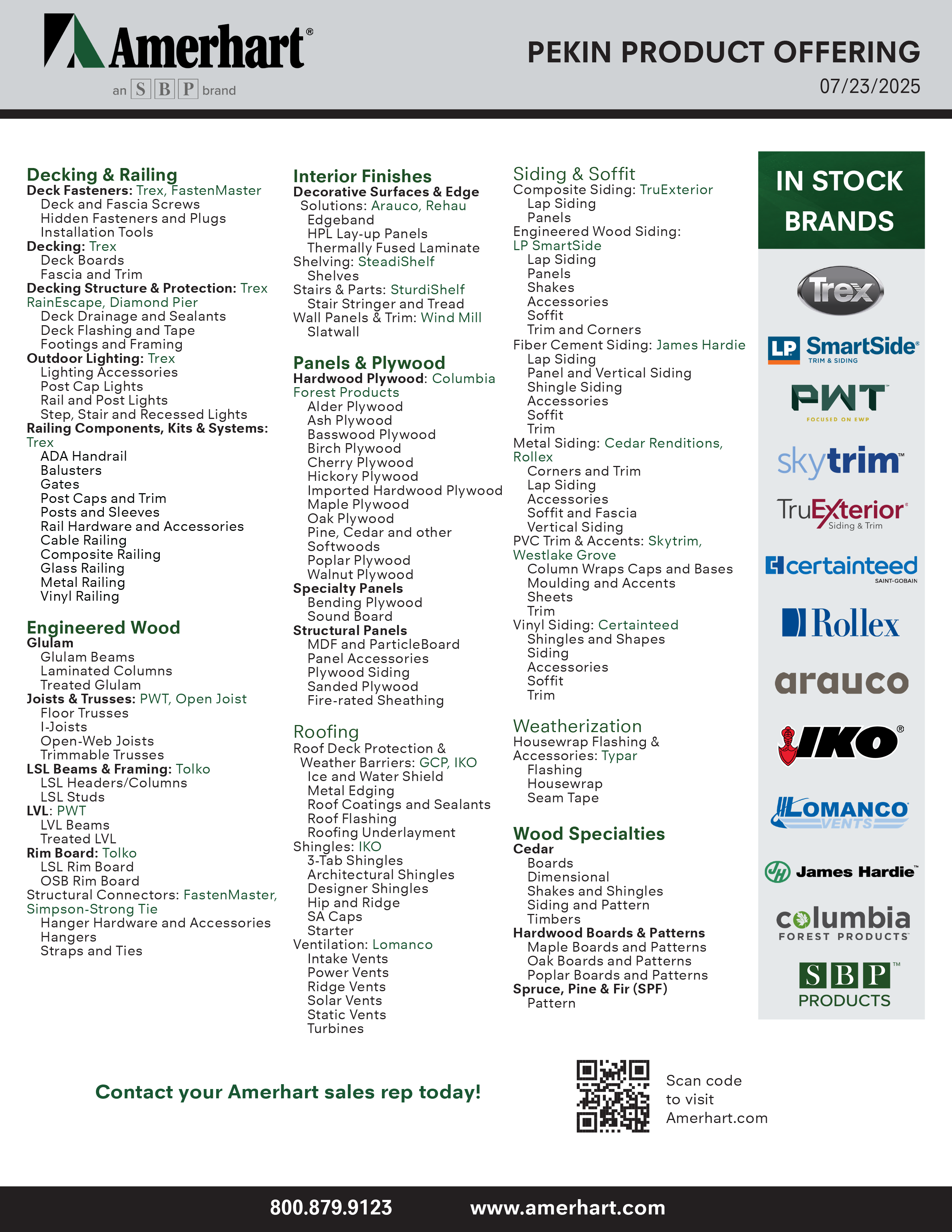 Product Mix Line Card